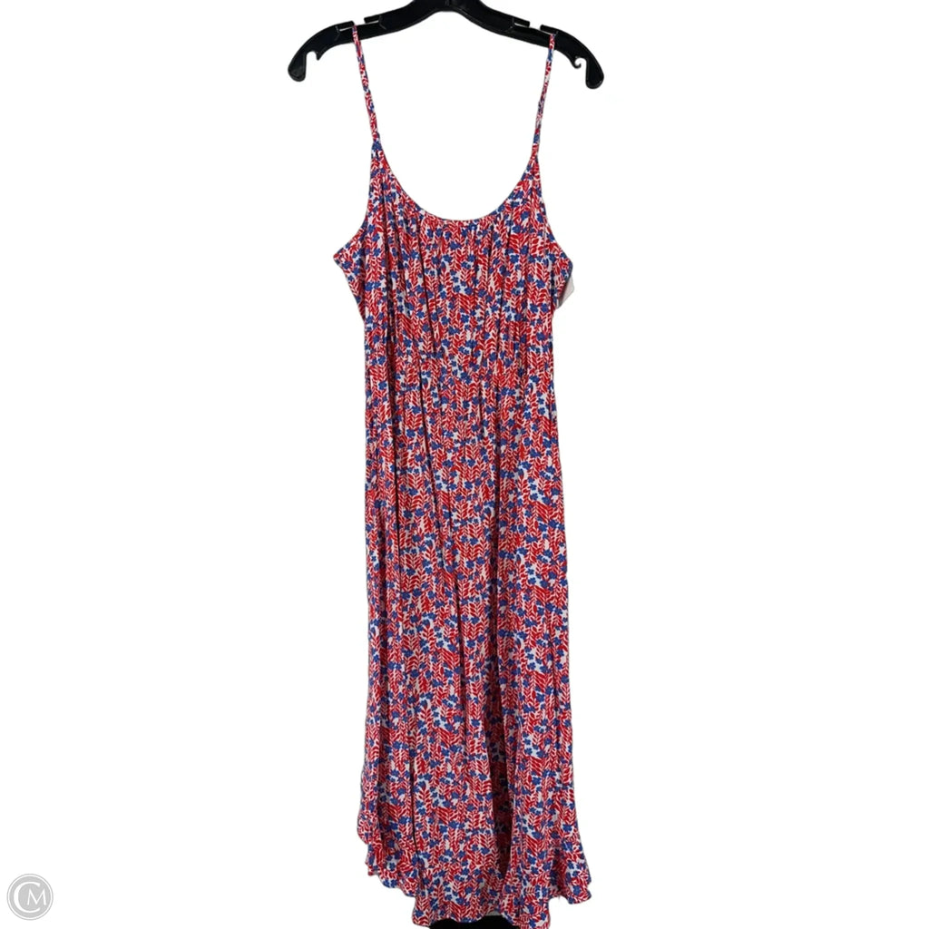 Dress Casual Midi By J. Crew In Red & White, Size: 10