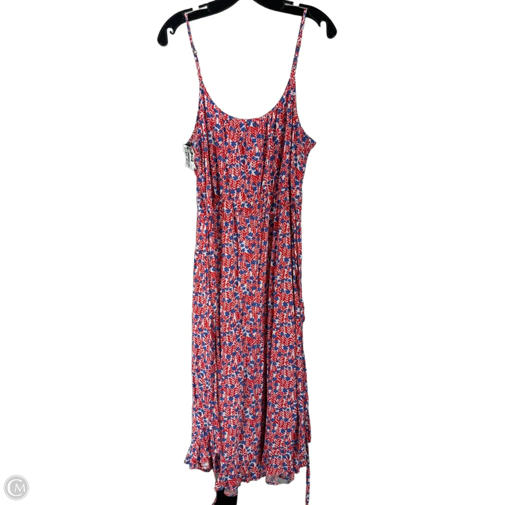 Dress Casual Midi By J. Crew In Red & White, Size: 10