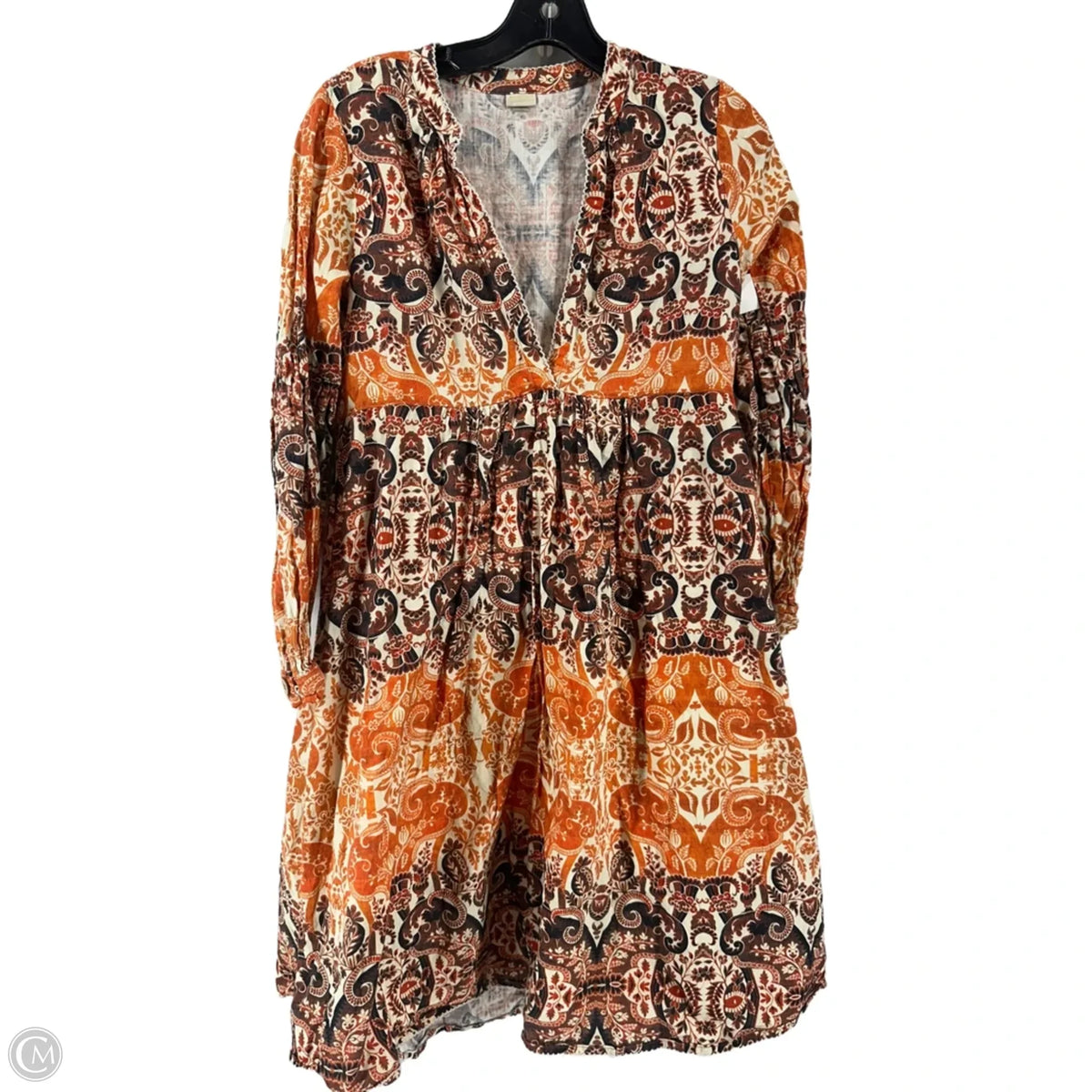 Dress Casual Short By Cma In Brown & Orange, Size: S