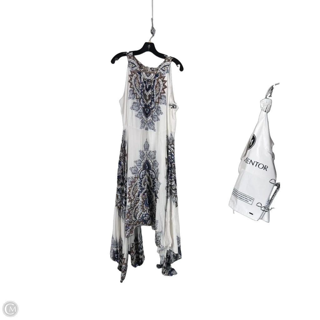 Dress Casual Maxi By Chicos In Black & White, Size: 10