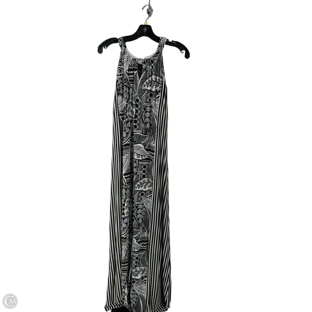 Dress Casual Maxi By Chicos In Black & White, Size: 10