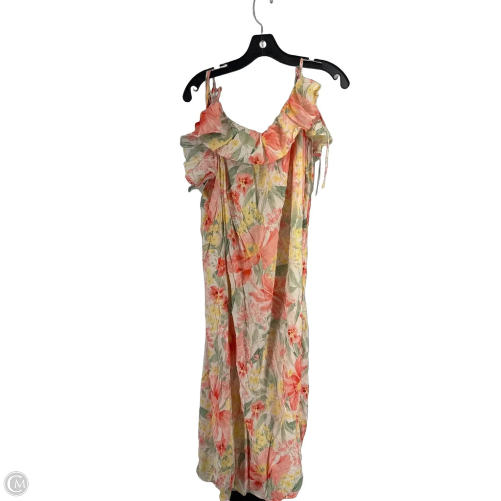 Dress Casual Maxi By H&m In Floral Print, Size: L