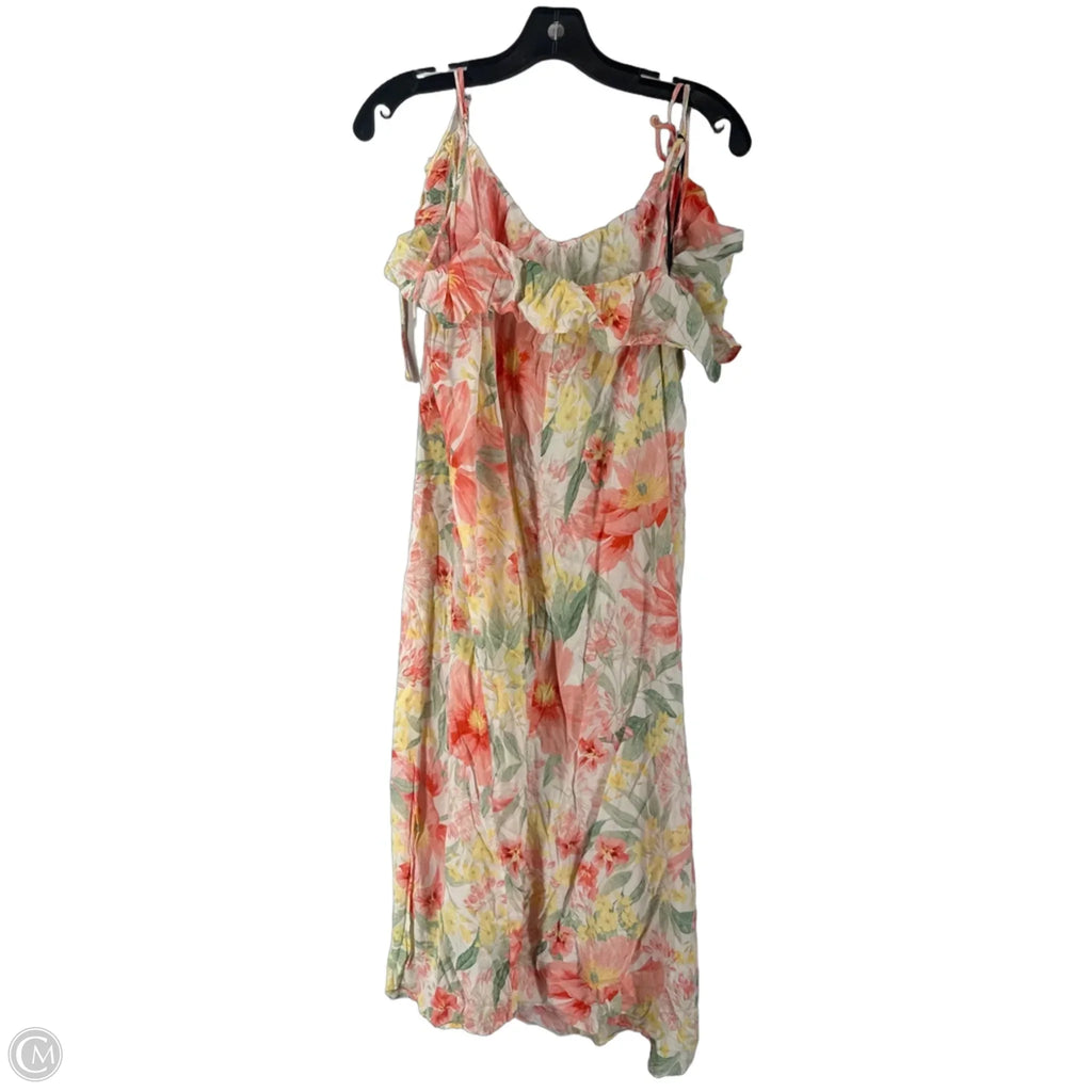 Dress Casual Maxi By H&m In Floral Print, Size: L