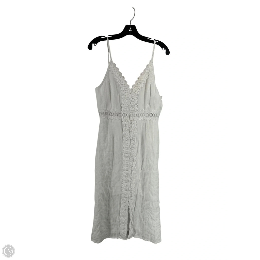 Dress Casual Midi By Clothes Mentor In White, Size: S