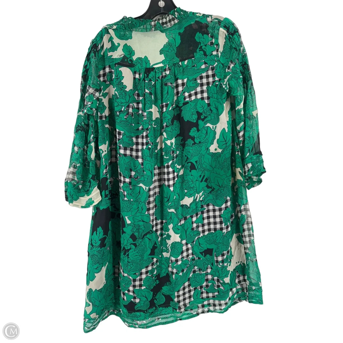 Dress Designer By Diane Von Furstenberg In Black & Green, Size: 4