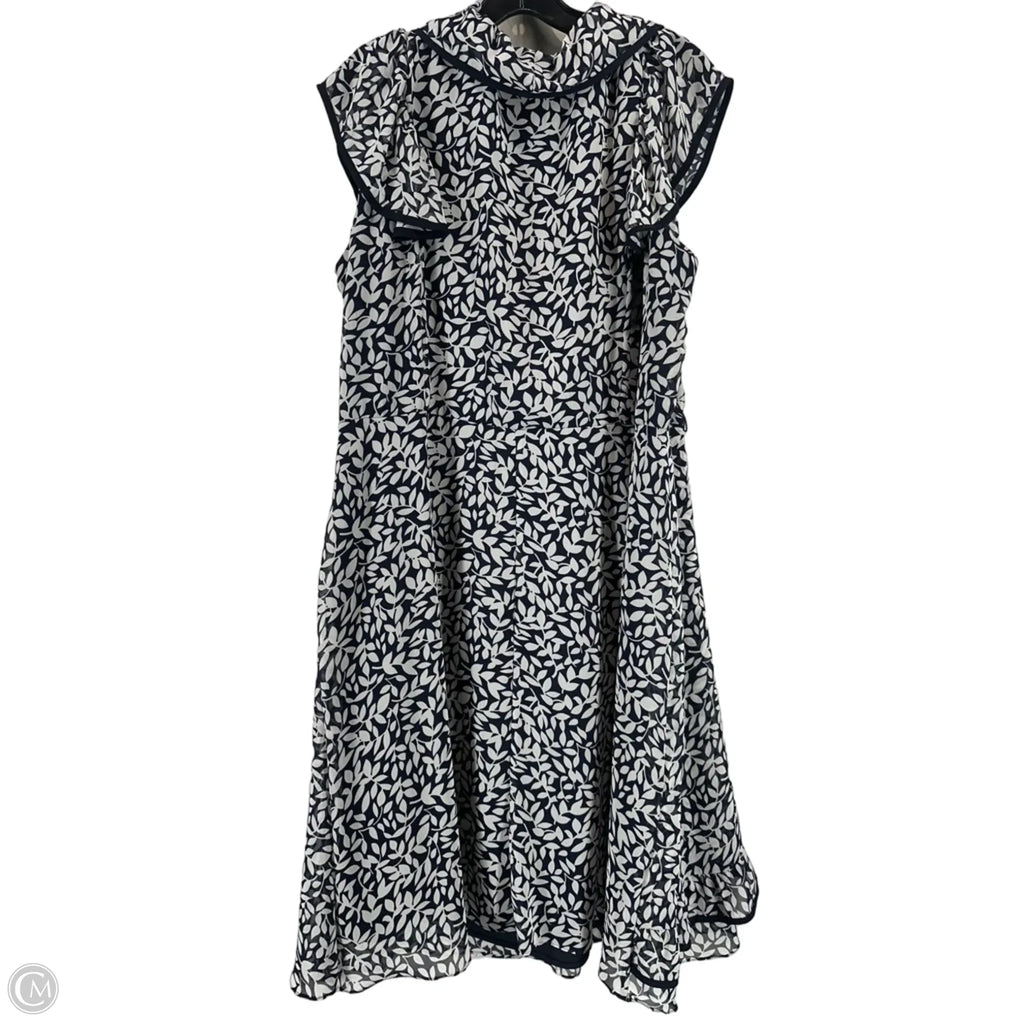 Dress Party Short By Dressbarn In Blue & White, Size: 20