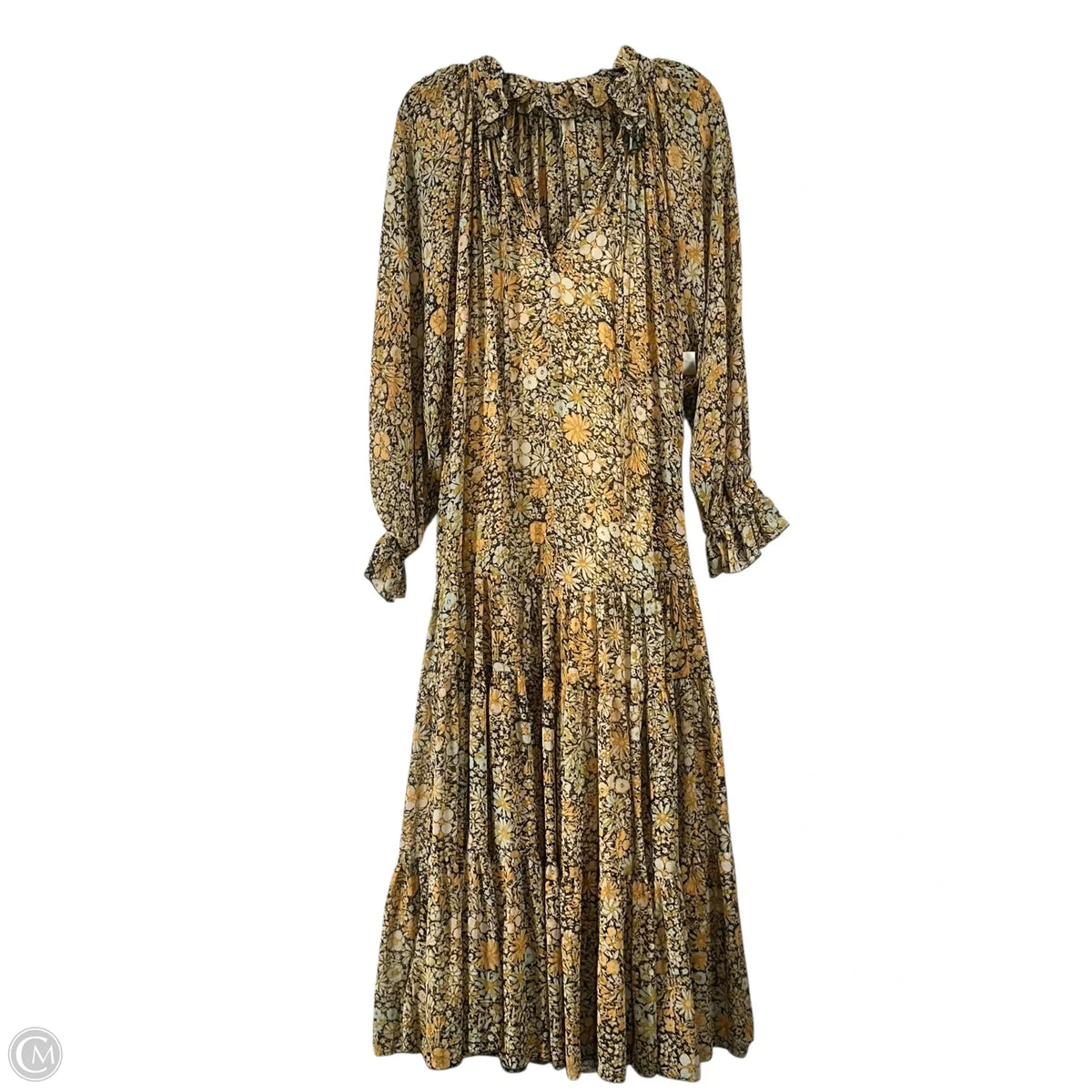 Dress Casual Maxi By Free People In Floral Print, Size: Xs