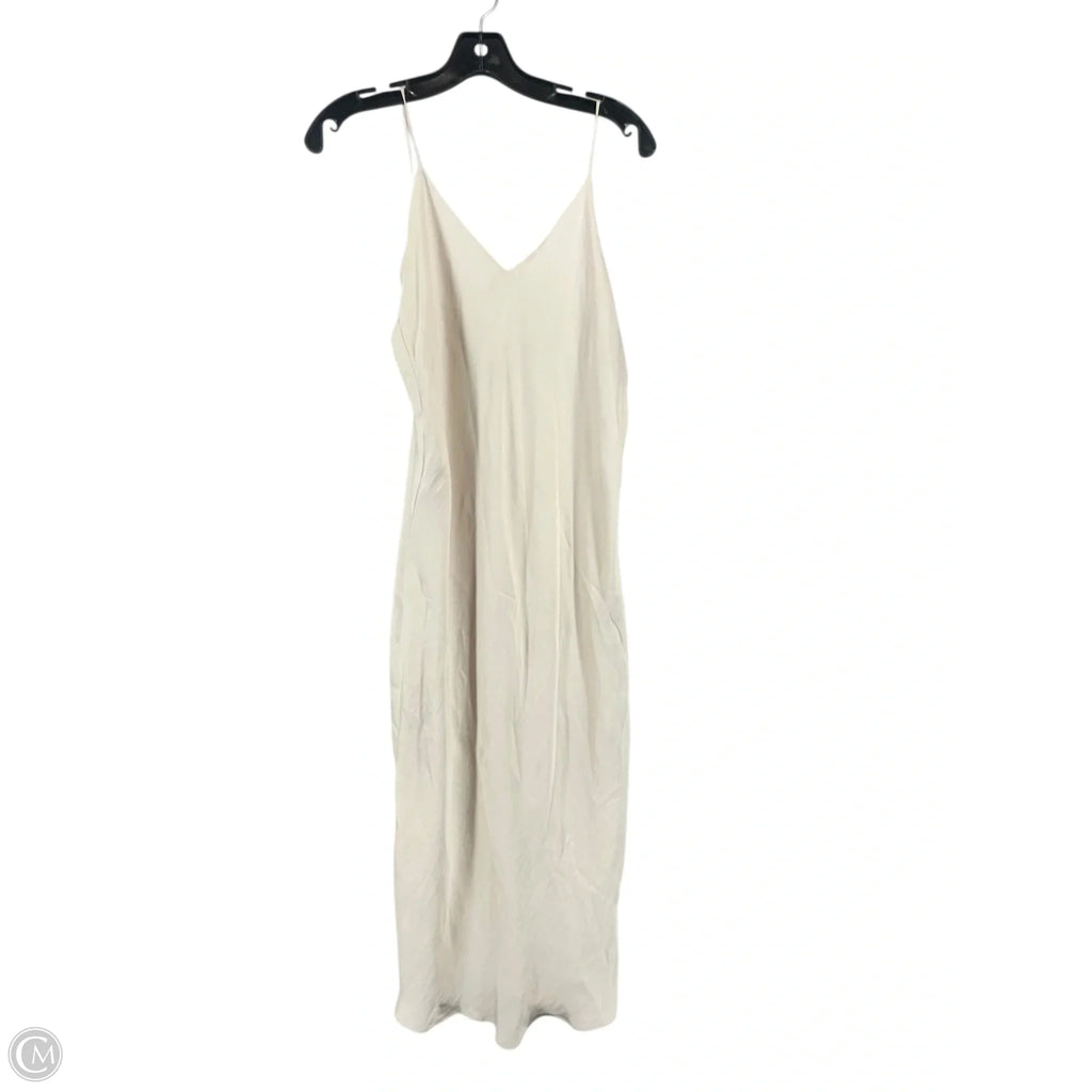 Dress Casual Midi By Banana Republic In Cream, Size: 10