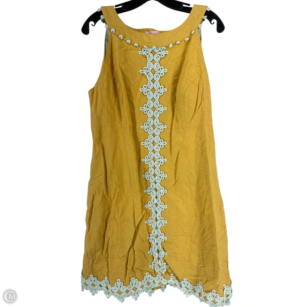 Dress Designer By Lilly Pulitzer In Yellow, Size: 14