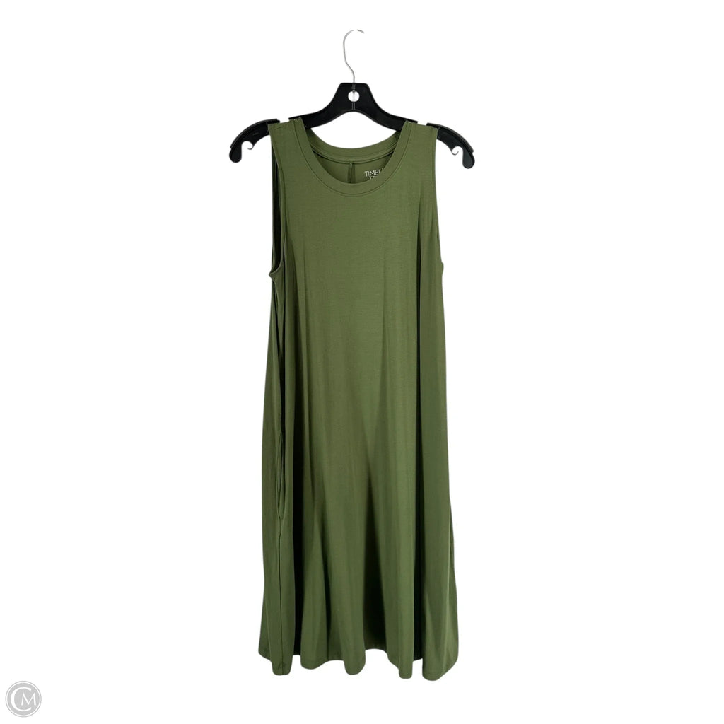 Dress Casual Midi By Time And Tru In Green, Size: M