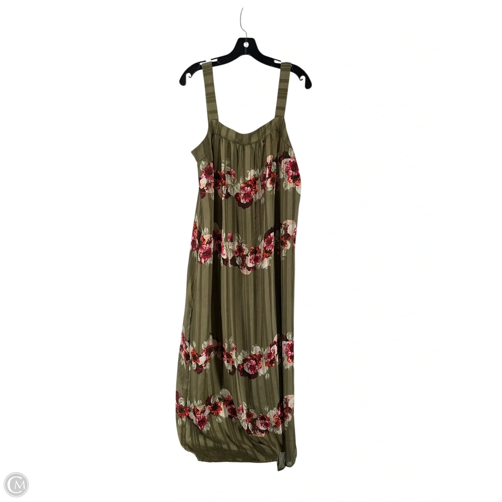 Dress Casual Maxi By Banana Republic In Green, Size: 12