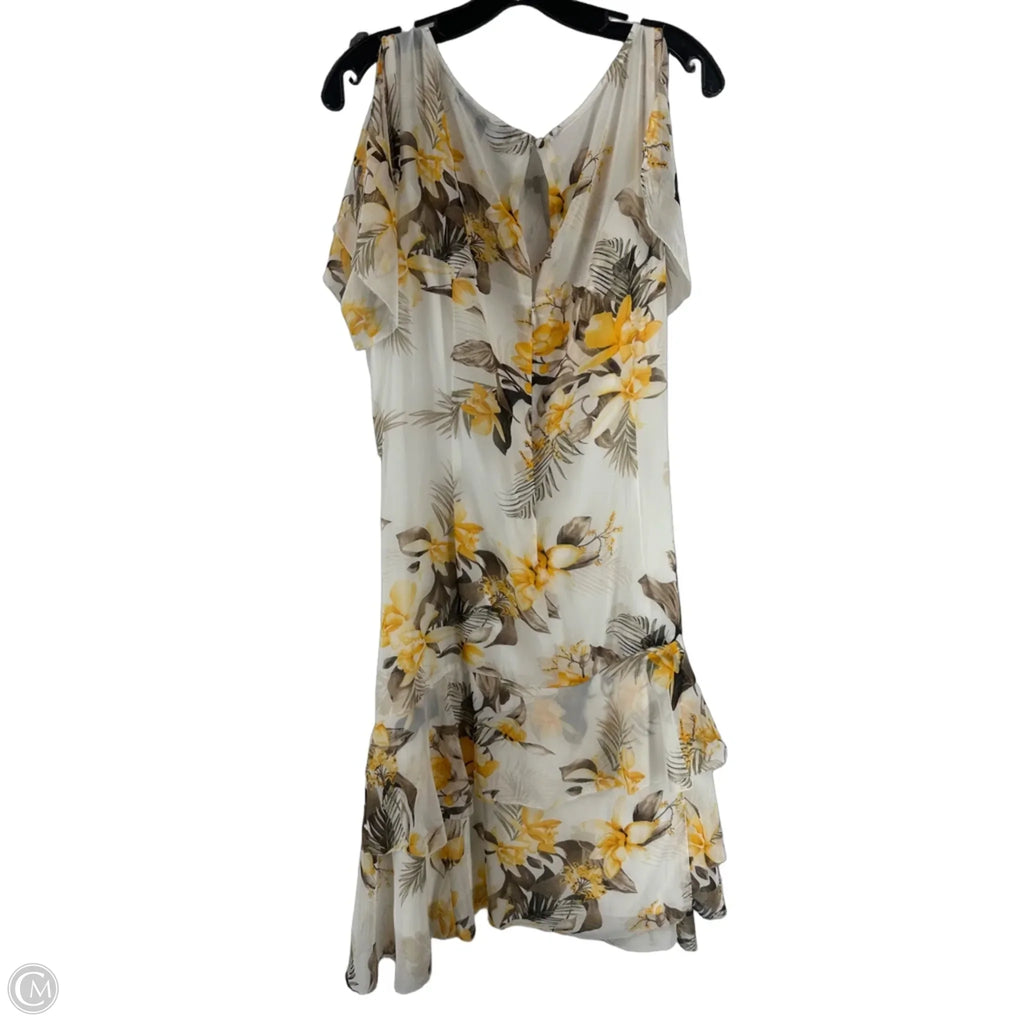 Dress Casual Short By White House Black Market In Floral Print, Size: Xl