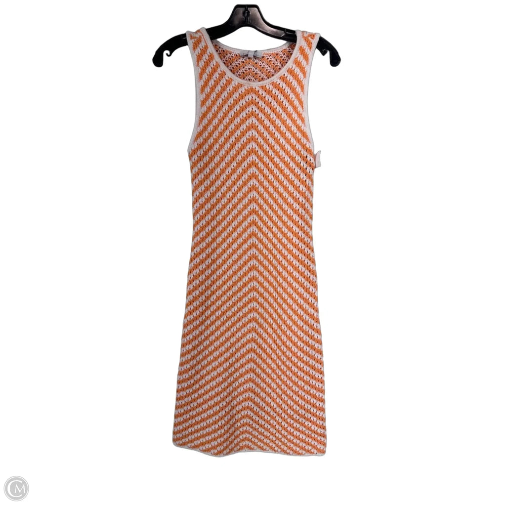 Dress Casual Midi By Gianni Bini In Orange & White, Size: S