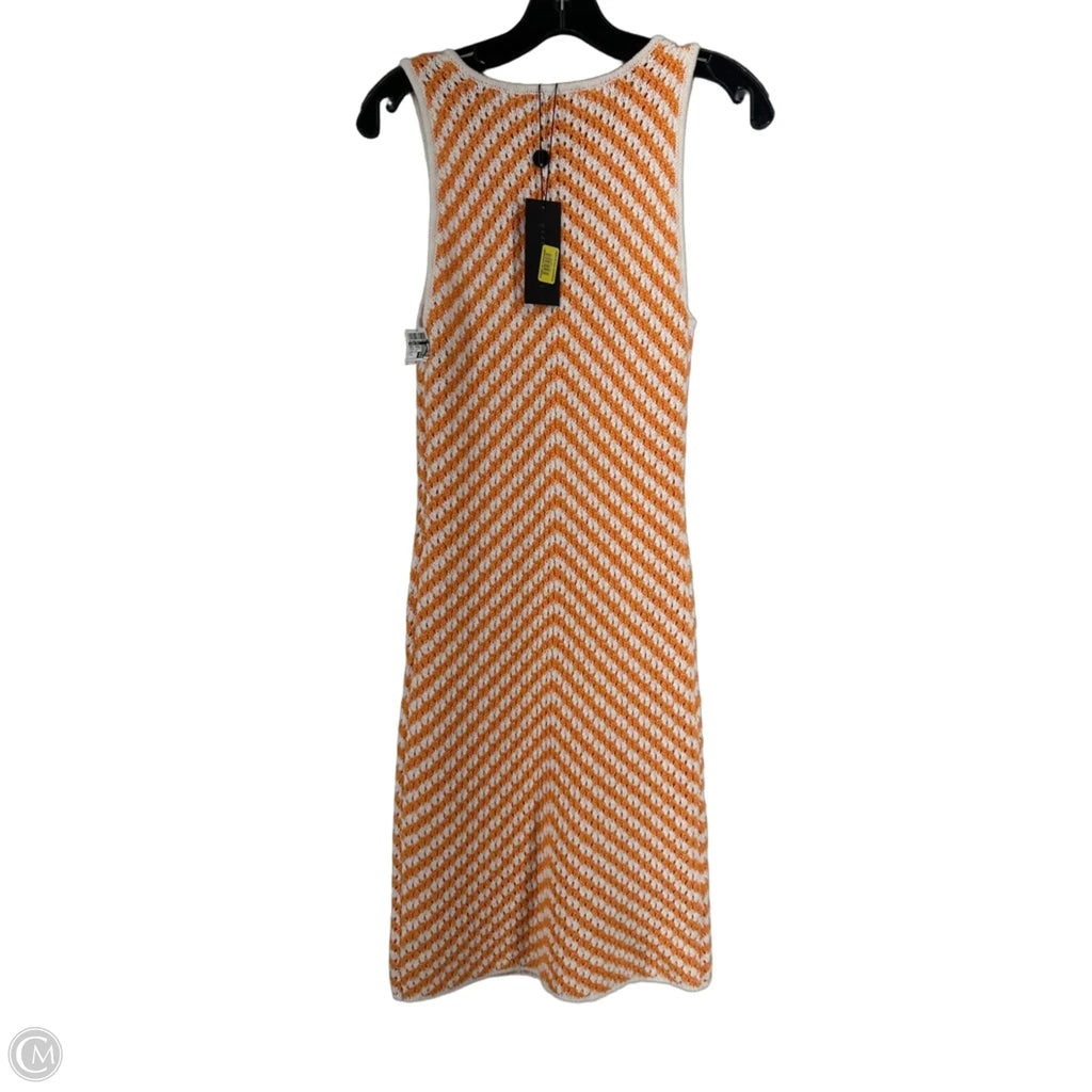 Dress Casual Midi By Gianni Bini In Orange & White, Size: S