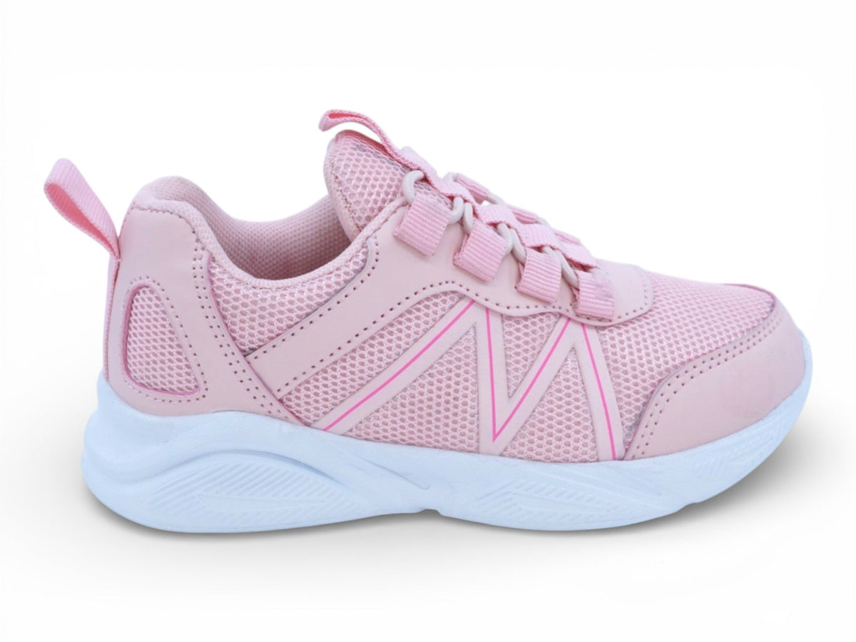 Girls` Pink Zig Zag Sneaker