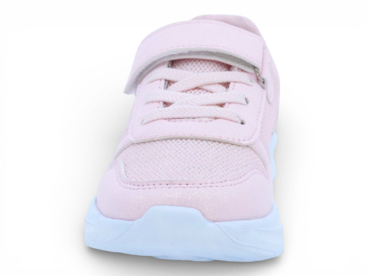 Girls` Pink Shimmer Sneaker