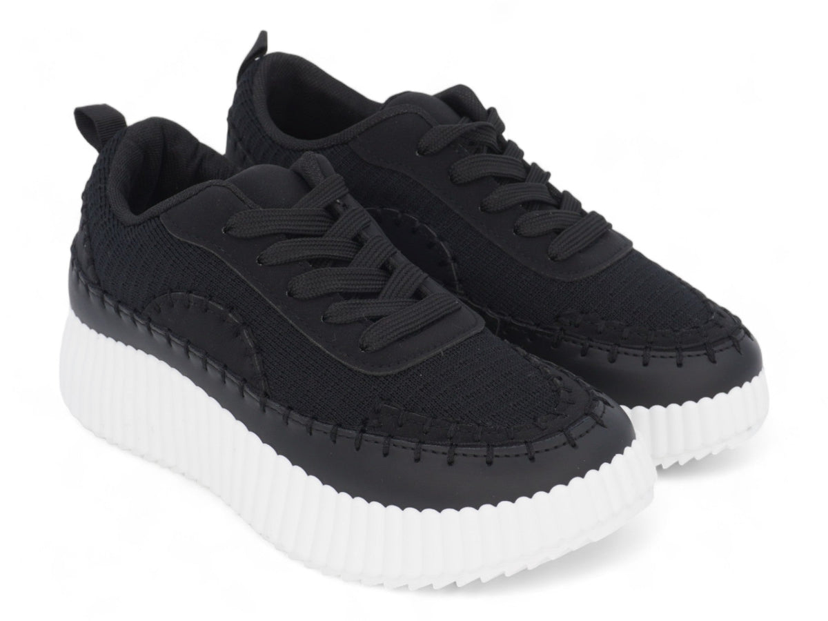 Women`s Black Charleigh Platform Sneaker