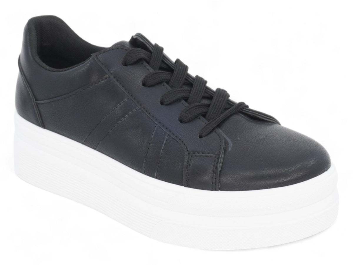 Women`s Black Bobbie Platform Sneaker